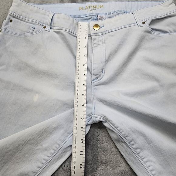 Chicos Jeans Womens 2.5 L/14 Blue Light Wash Platinum Mid Rise Slim Straight Leg - Picture 11 of 14